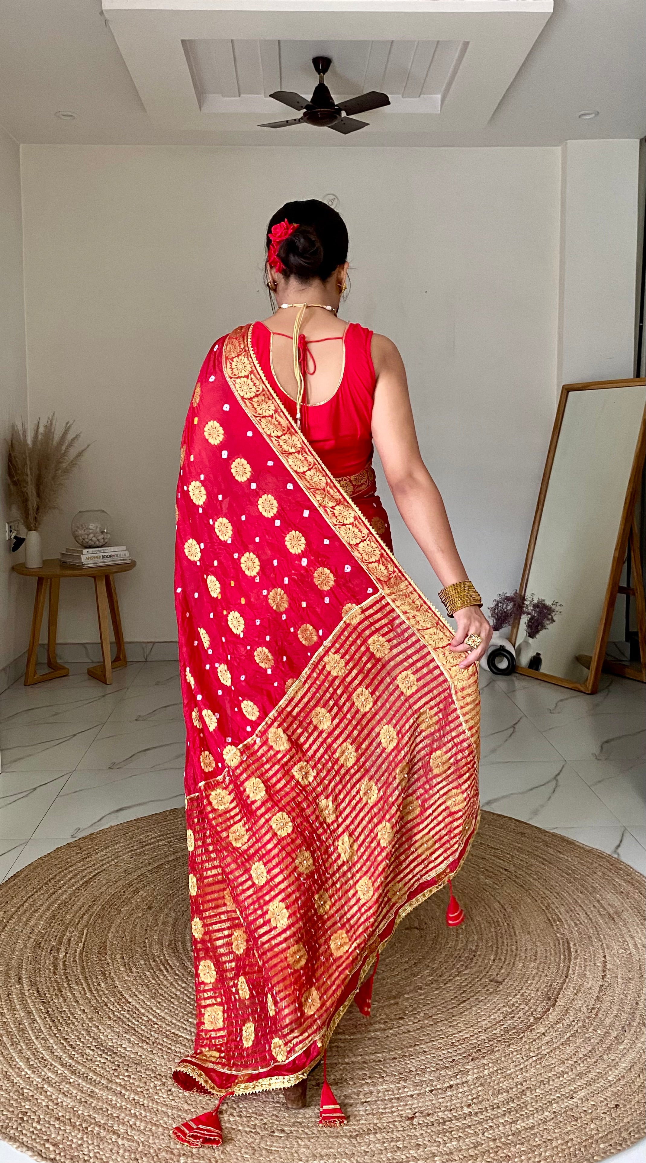 Sara Red Silk Saree