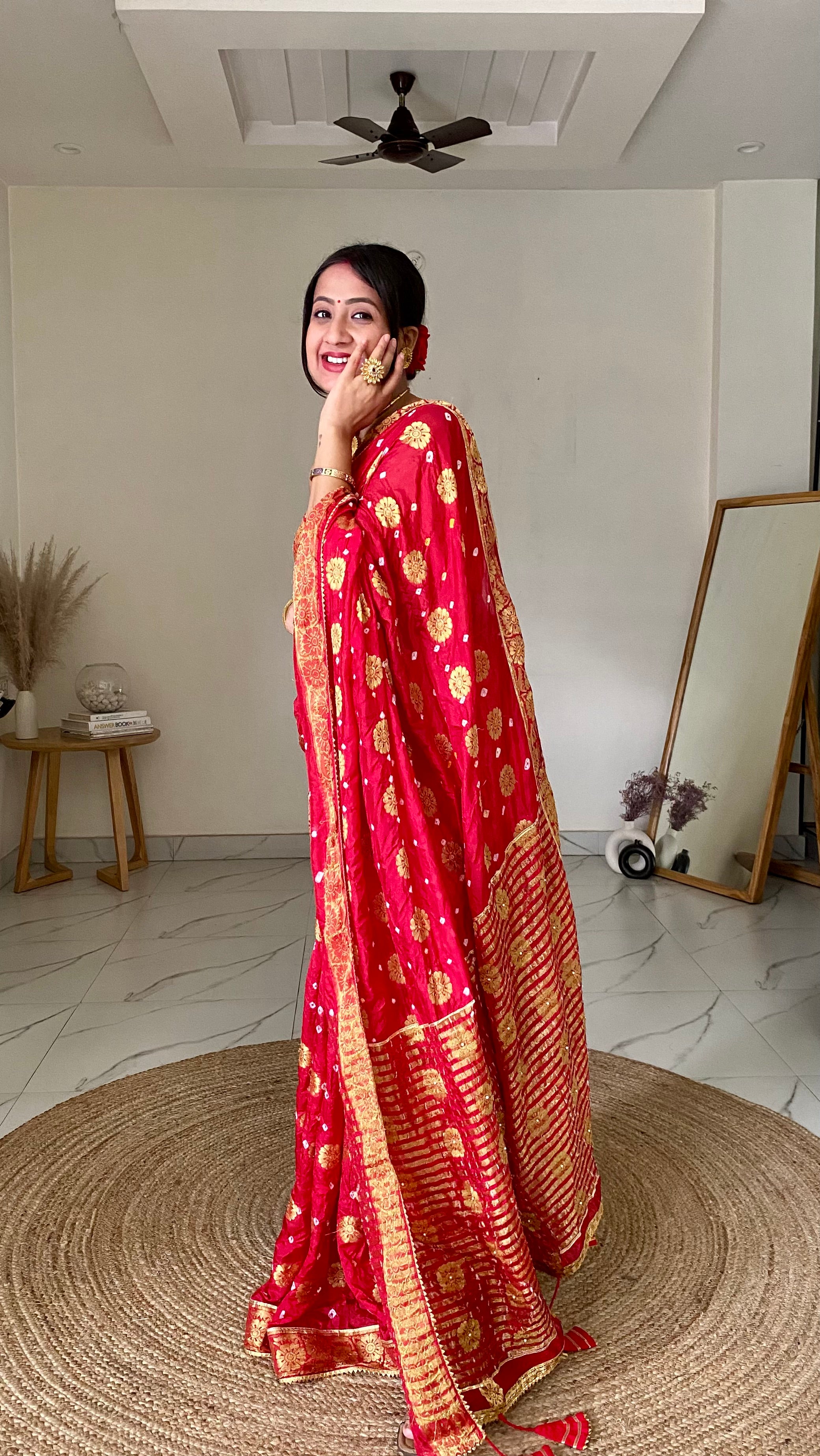 Sara Red Silk Saree