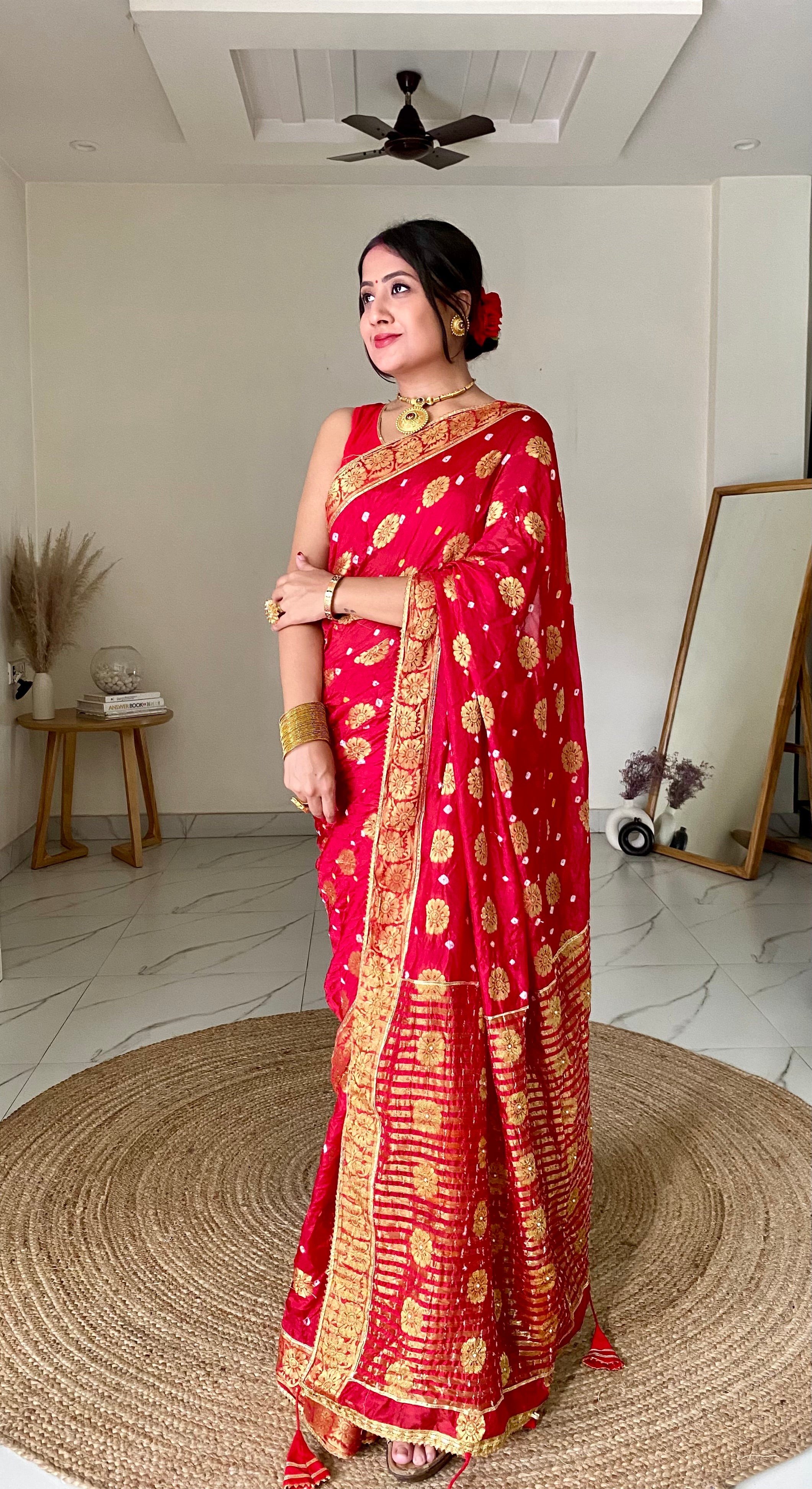 Sara Red Silk Saree