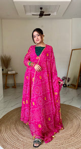 Lilah Rani Bandhej Suit