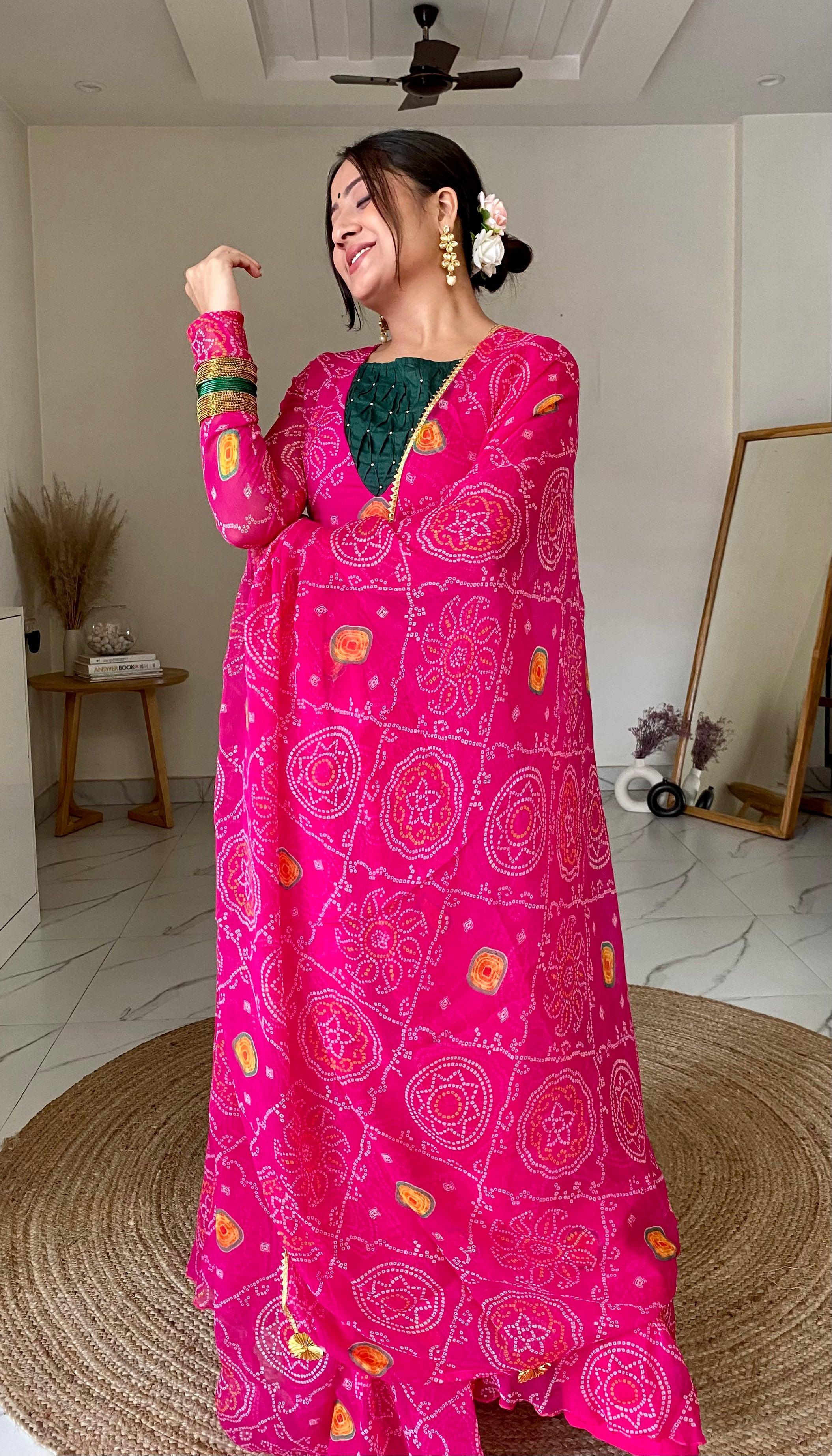 Lilah Rani Bandhej Suit