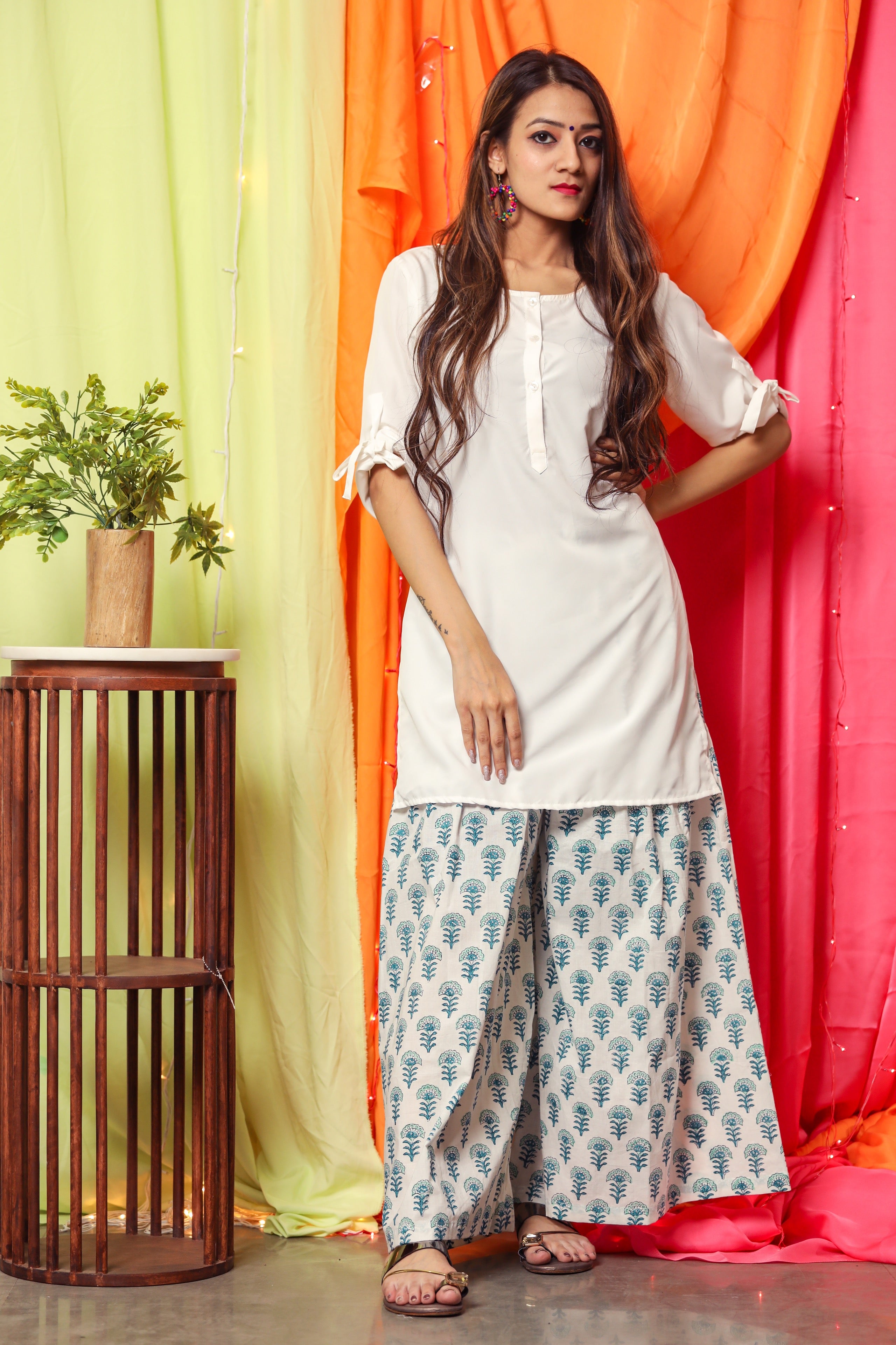 White Pearl Kurta Set