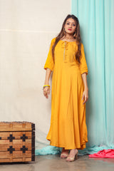 Turmeric Yellow Gotta Design Dress