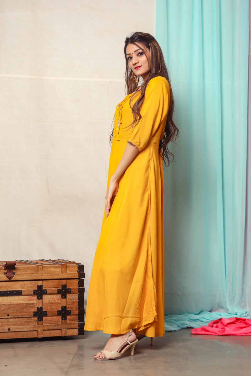Turmeric Yellow Gotta Design Dress