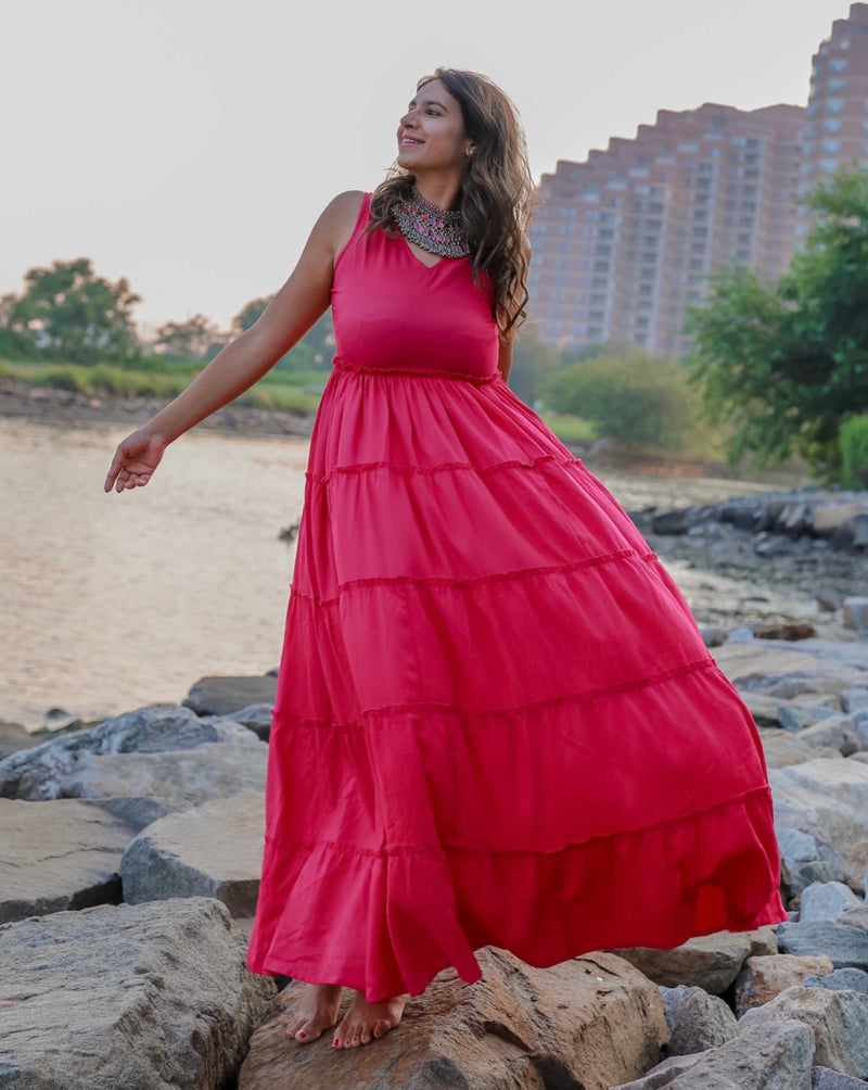 Gorgeous Pink Cotton Dress