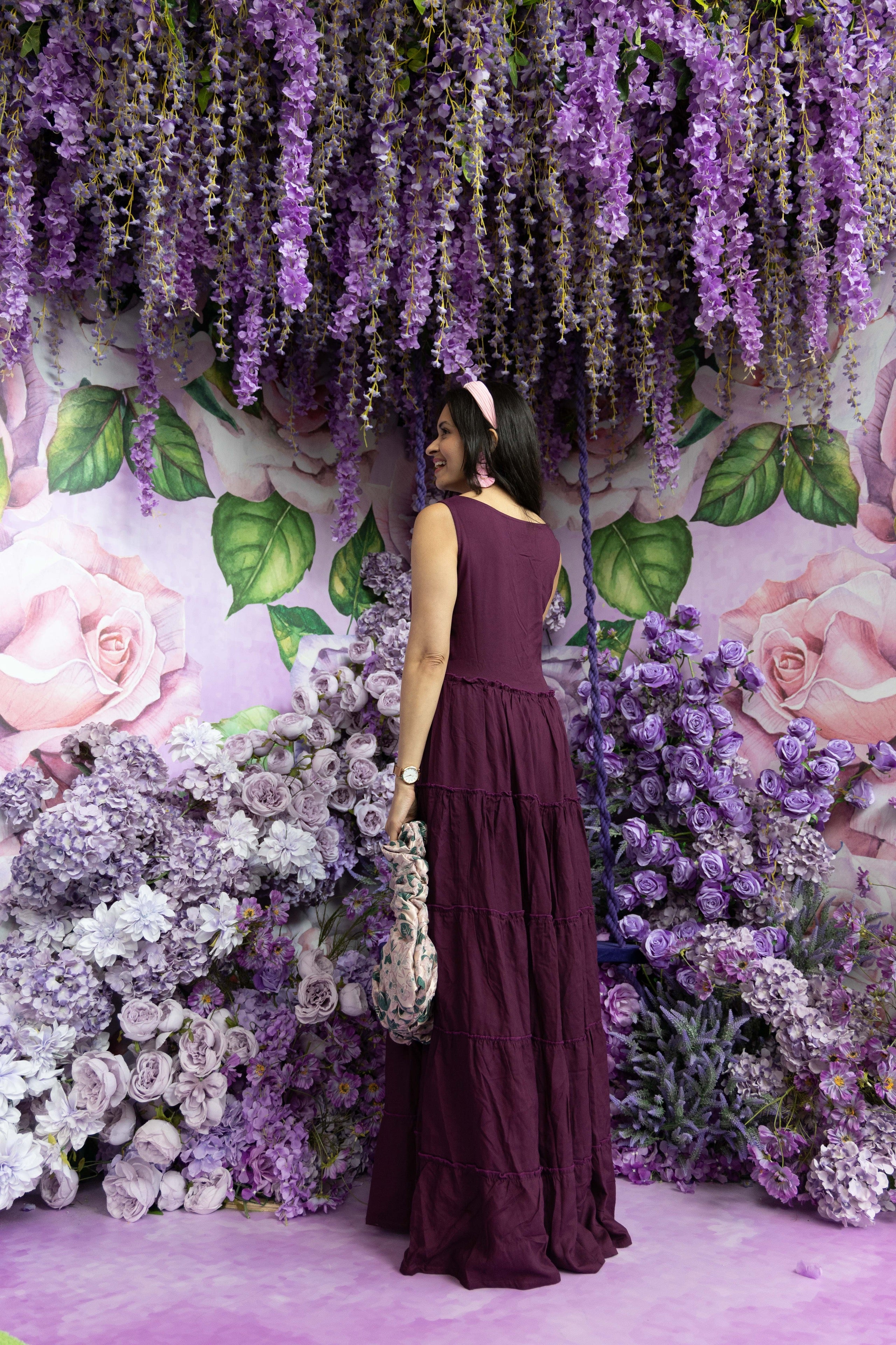 Beetroot Purple Long Dress