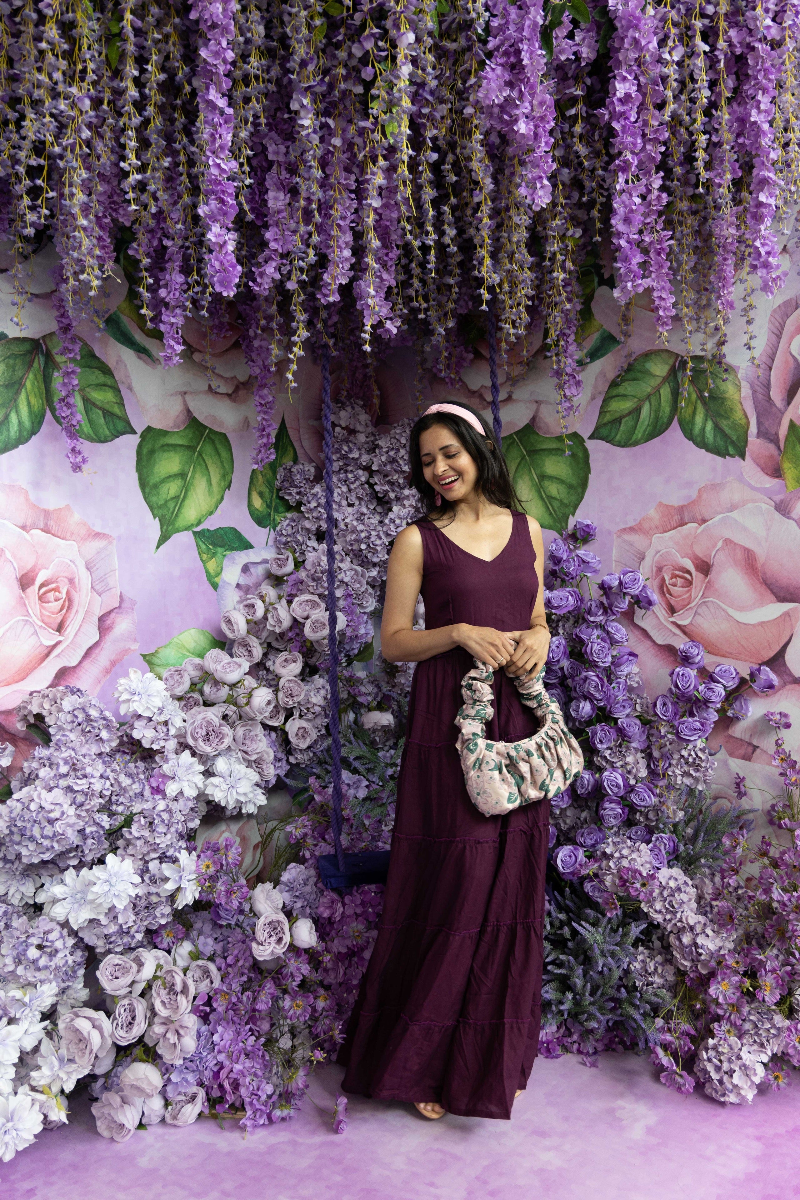 Beetroot Purple Long Dress