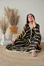 Ash Black Lehariya Kurta Set