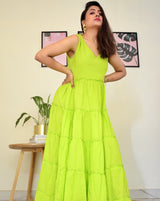 Lemon Green Long Dress
