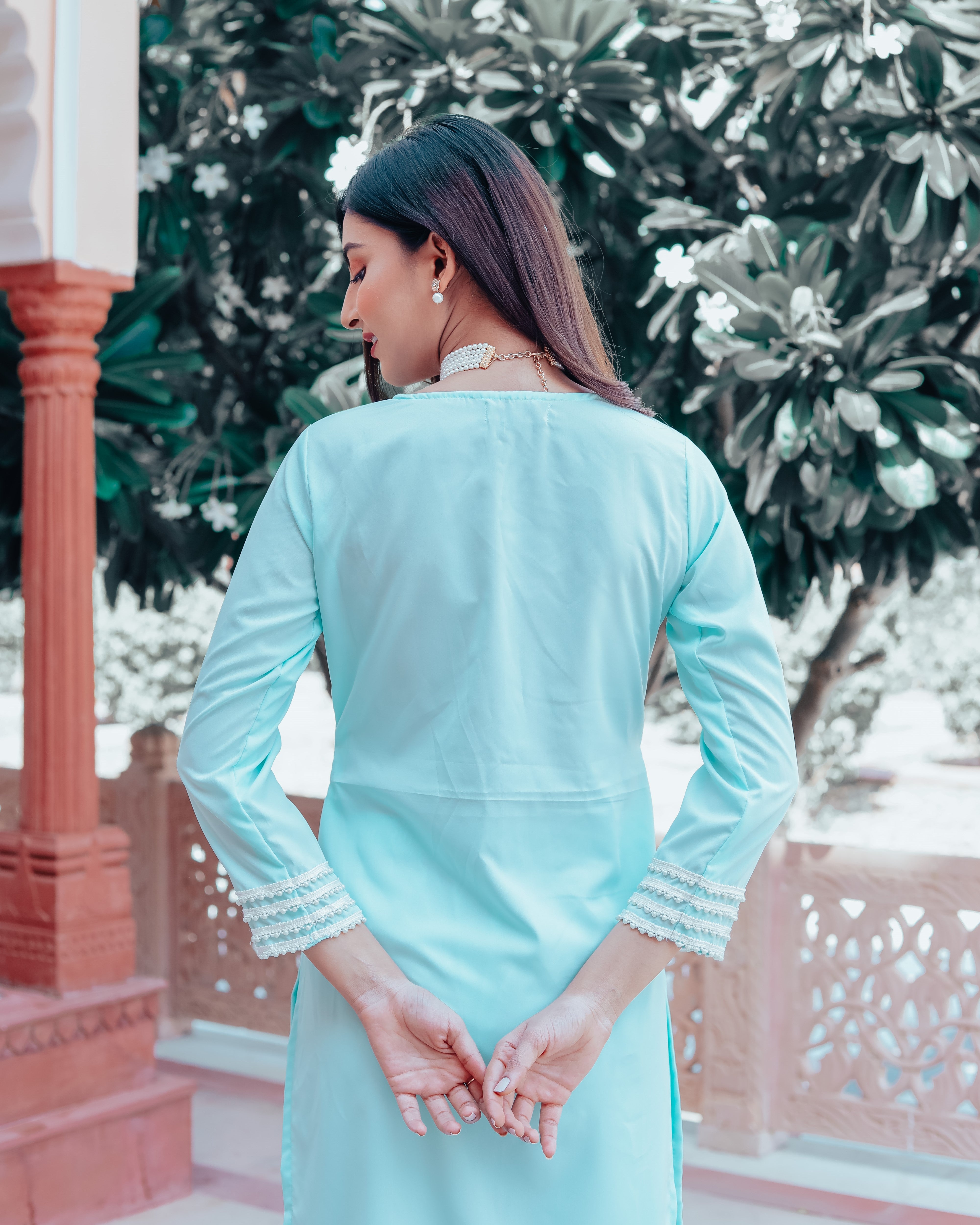 Aqua blue Suit Set