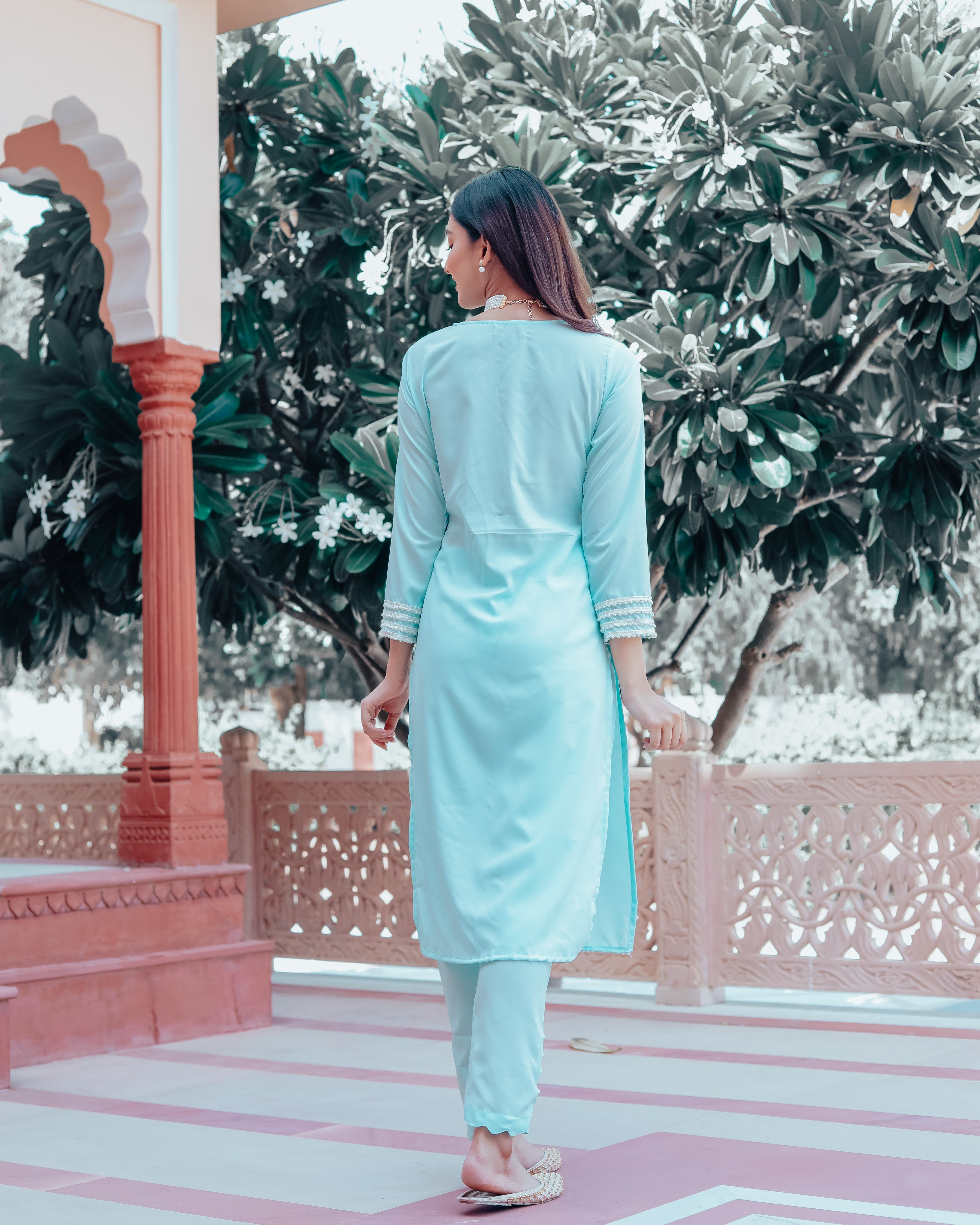 Aqua blue Suit Set