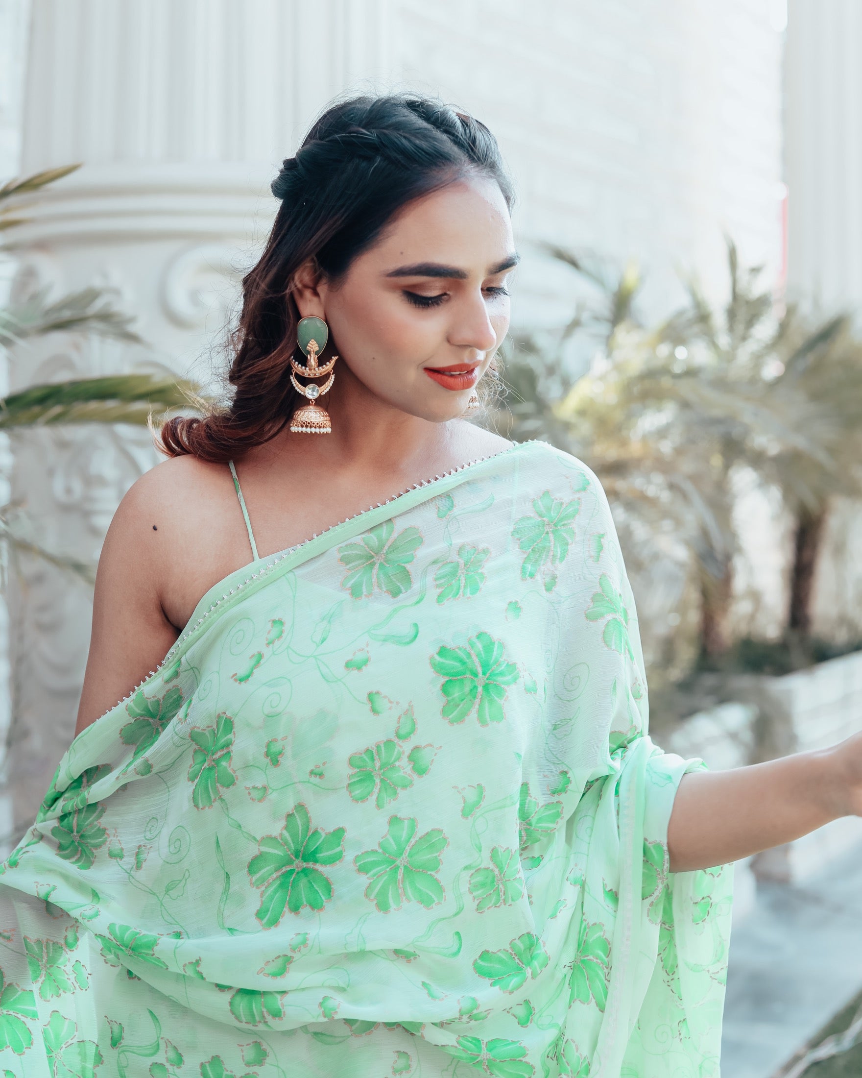 Surat Green Floral Suit Set