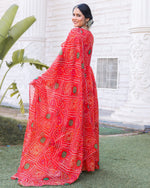 Aria Red Bandhani Suit Set