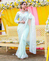 Sara Mint Blue Gotta Work Saree