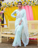 Sara Mint Blue Gotta Work Saree