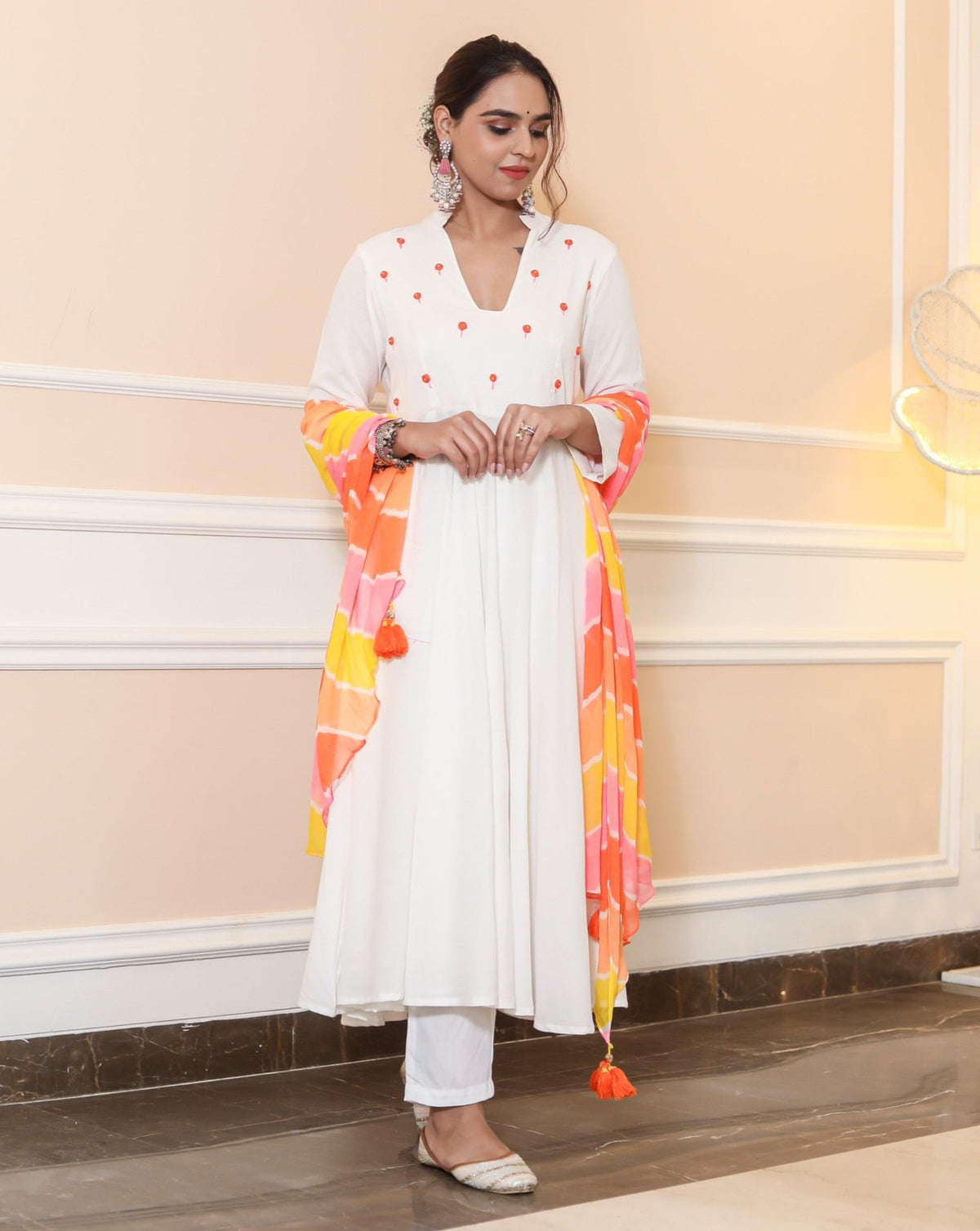 Gauri White Suit Set