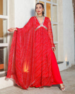 Vinaya Red Bandhani Suit set