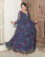 Brinda Blue Bandhani Suit Set