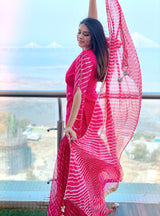 Pink Leheriya Sharara set with Dupatta
