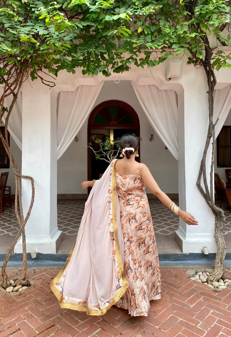 Meera Brown Anarkali Set