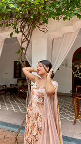 Meera Brown Anarkali Set