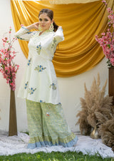 Jasmine White Cotton Kurta Set