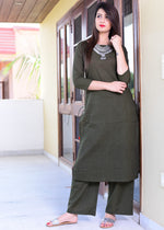 Green Cotton suit set - Thread & Button