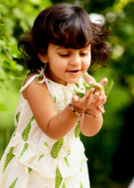 Exclusive Green Leaf Frill Dress