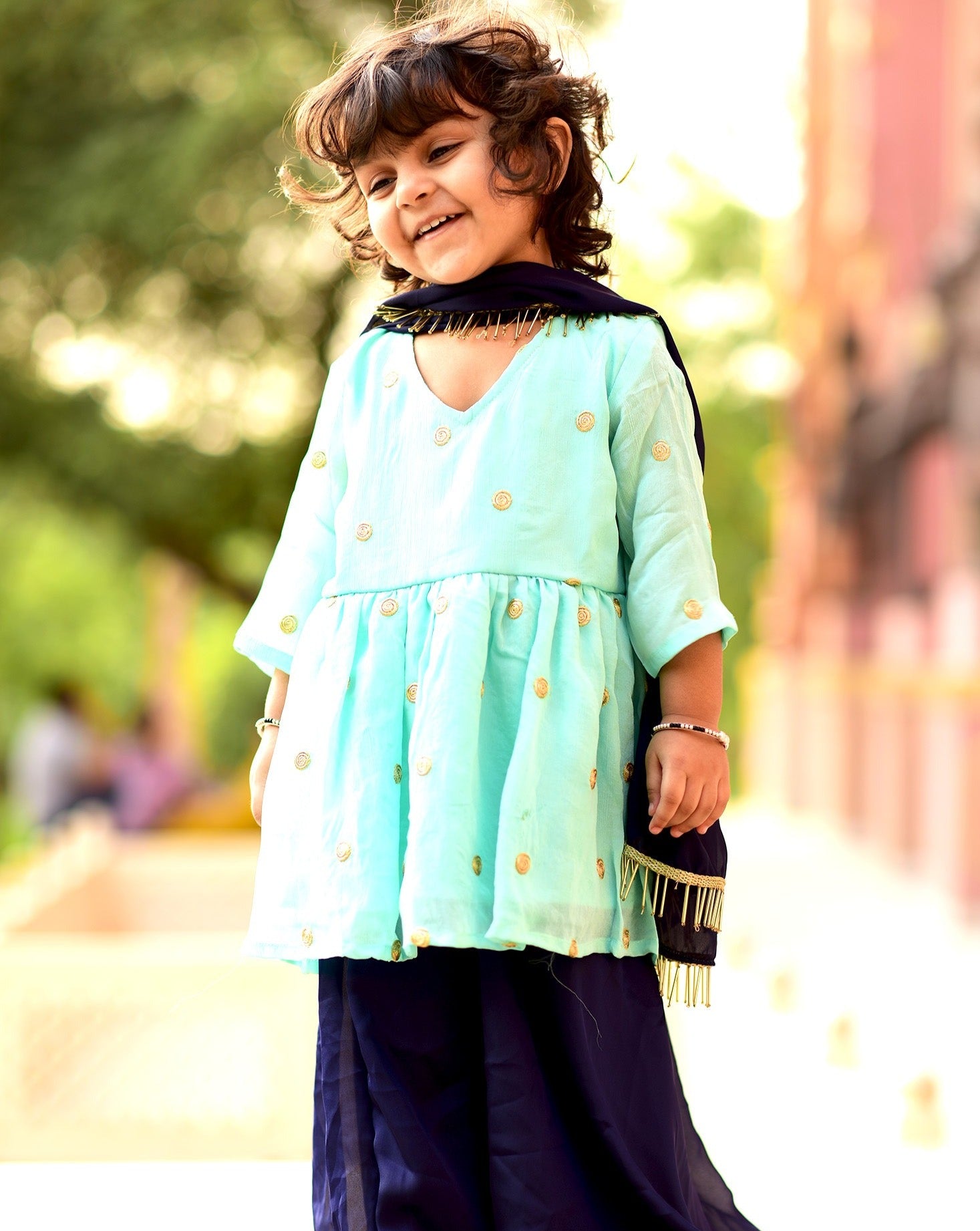 Beautiful Shade Of Blue Lehanga Choli