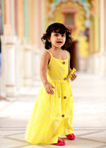 Yellow White Check Dress