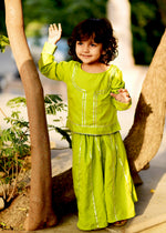 Lime lehenga choli set