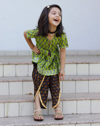 Green Dhoti Set