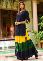 Beautiful multi stripe skirt dress