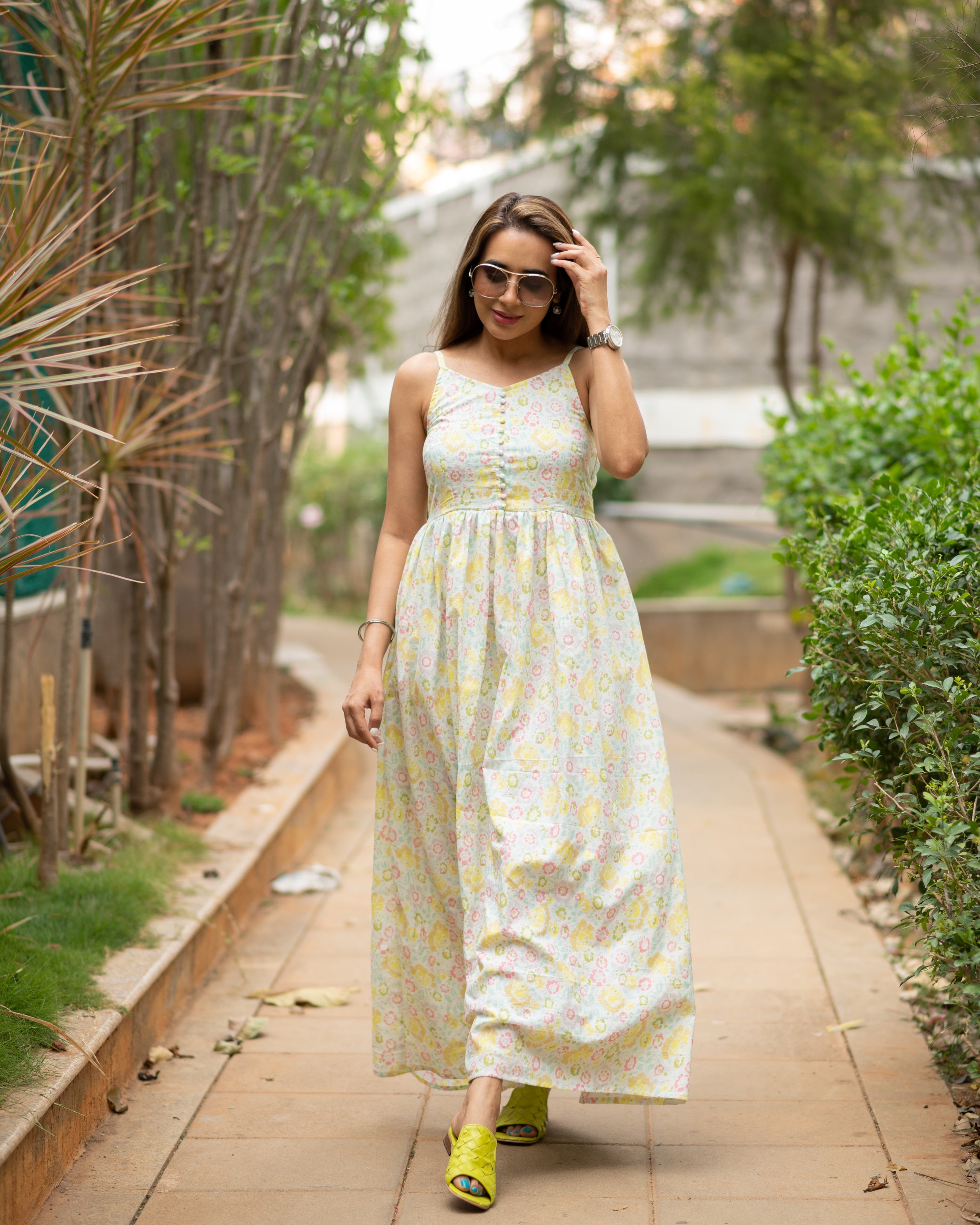 Hazel White Cotton Dress