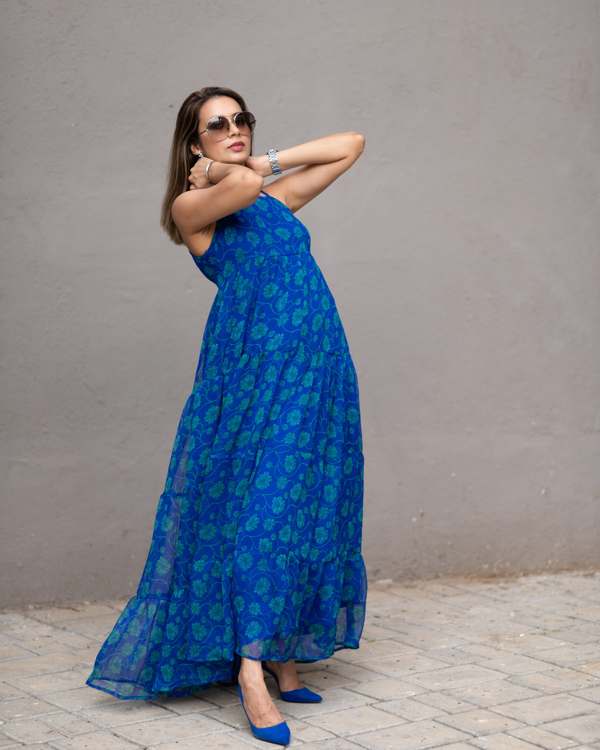 Julia Blue Floral Dress