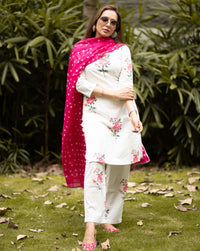 Perry Pink Cotton Suit Set