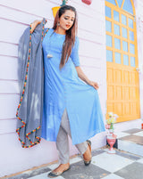 Pastel Blue Cotton Dress
