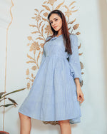 Striped Blue white short dress