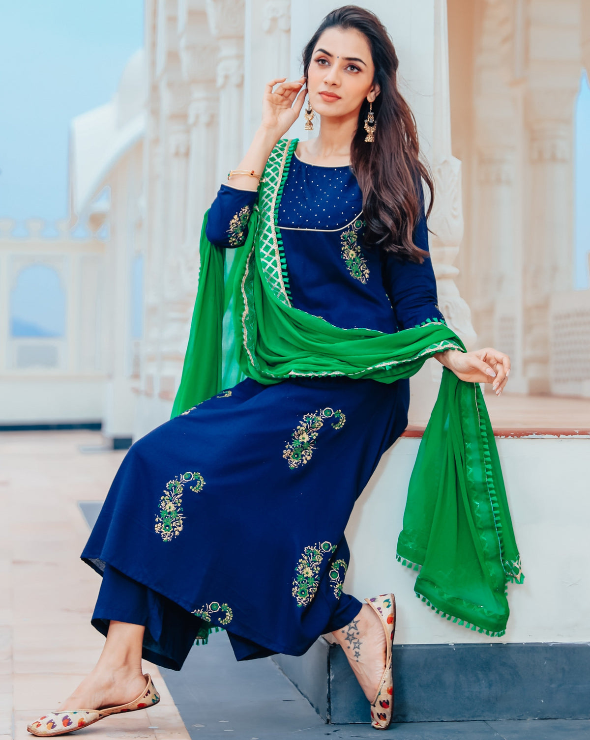 Royal blue suit set
