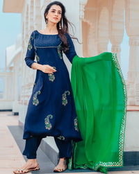 Royal blue suit set