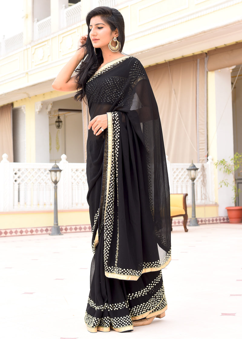 Exclusive designer Black saree