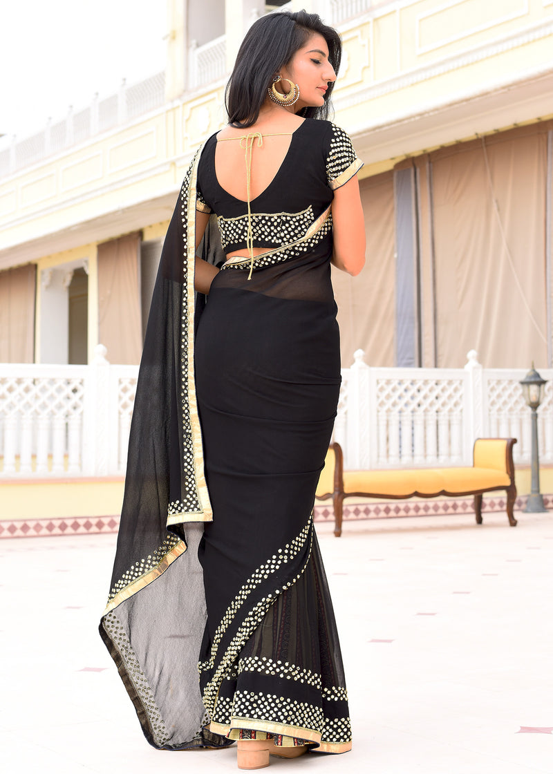 Exclusive designer Black saree