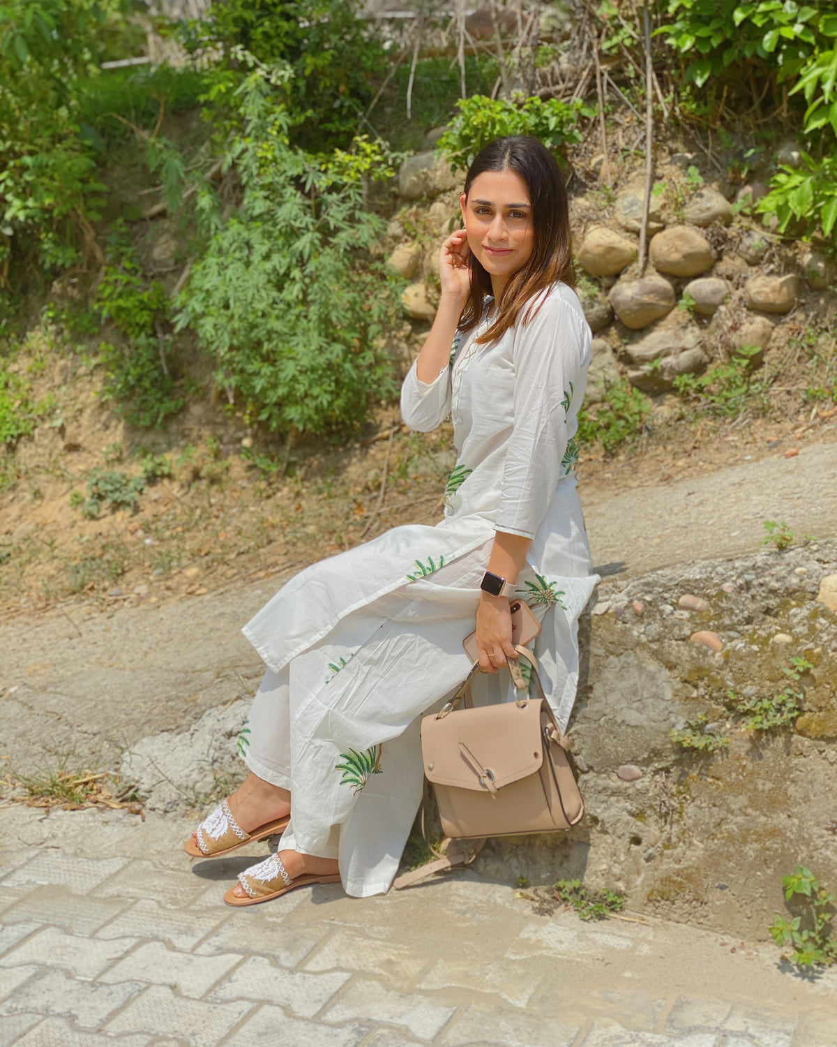 Tree Print Kurta Set