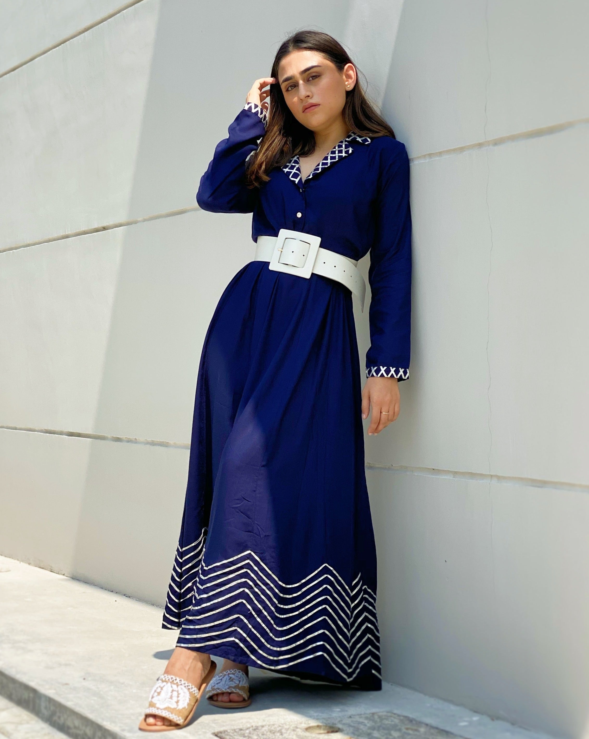 Coral Blue Long Dress