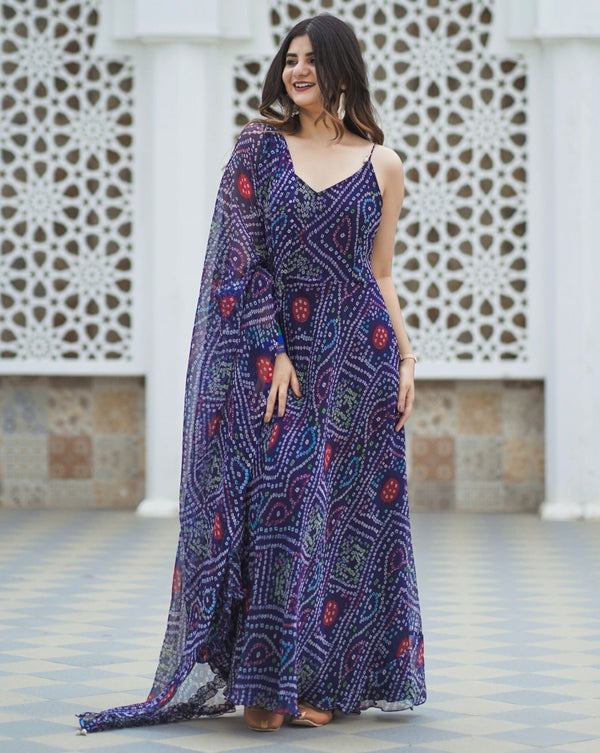Bandhani Silk Dress (1Pc) By SARAS THE LABEL – Saras The Label